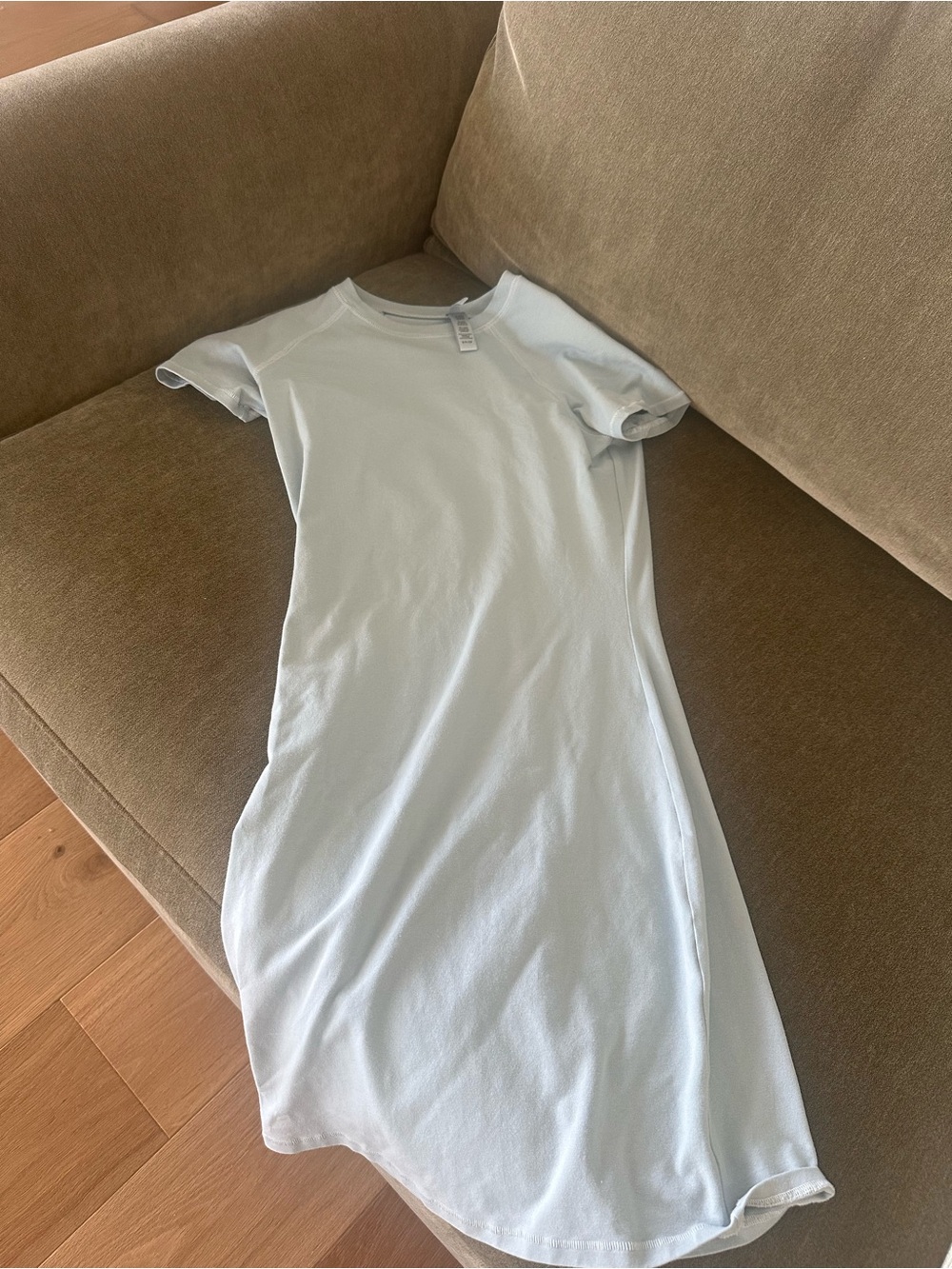 SKIMS Light Blue Mini T-Shirt Dress